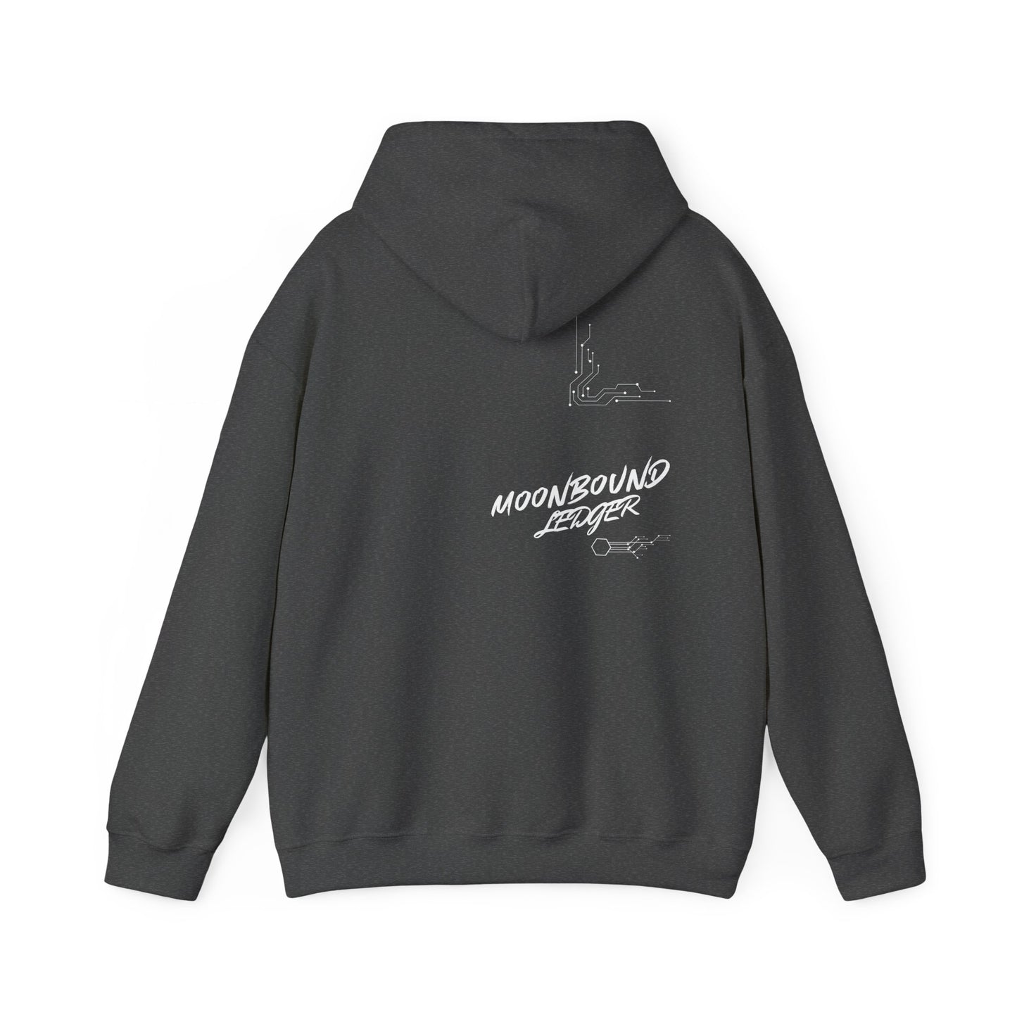 Moonbound Ledger Hoodie — Minimal Lunar Line Art Pullover