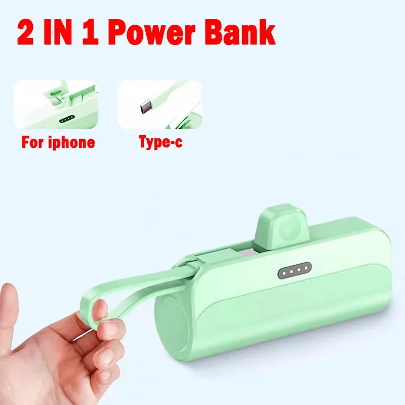 Sexyiness™ Mini Capsule Power Bank 10000 mAh for iPhone/ Type-c