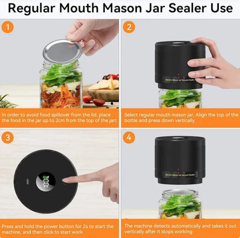 SealMaster™ - Electric Mason Jar Vacuum Sealer Kit