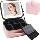 Niceland™ Leather Cosmetic Case with LED Mirror