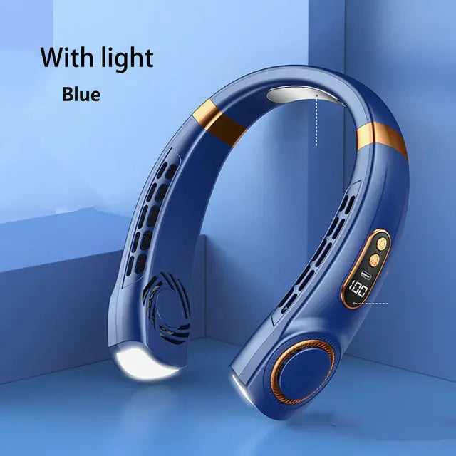 Portable LED Display Hanging Neck Fan /Air Conditioner